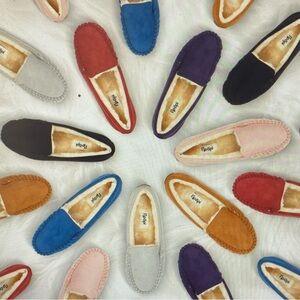 NEW-FLOOPI COZY LINED GRAY LOAFERS